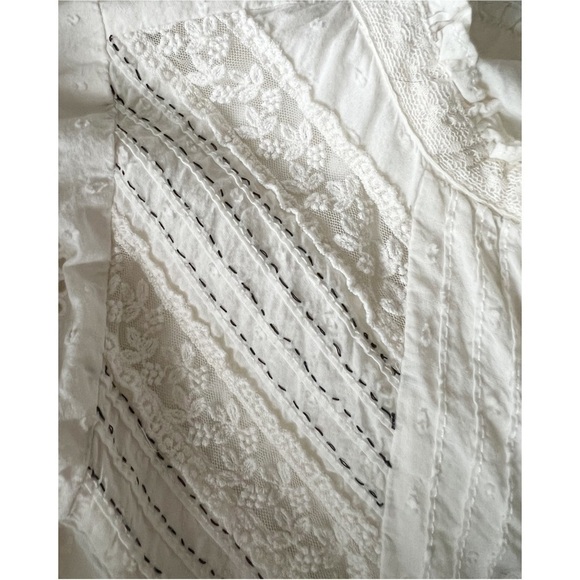 ANTHROPOLOGIE Vicenza Lace Babydoll Tunic Cottagecore Prariecore Romantic XS - Picture 11 of 11